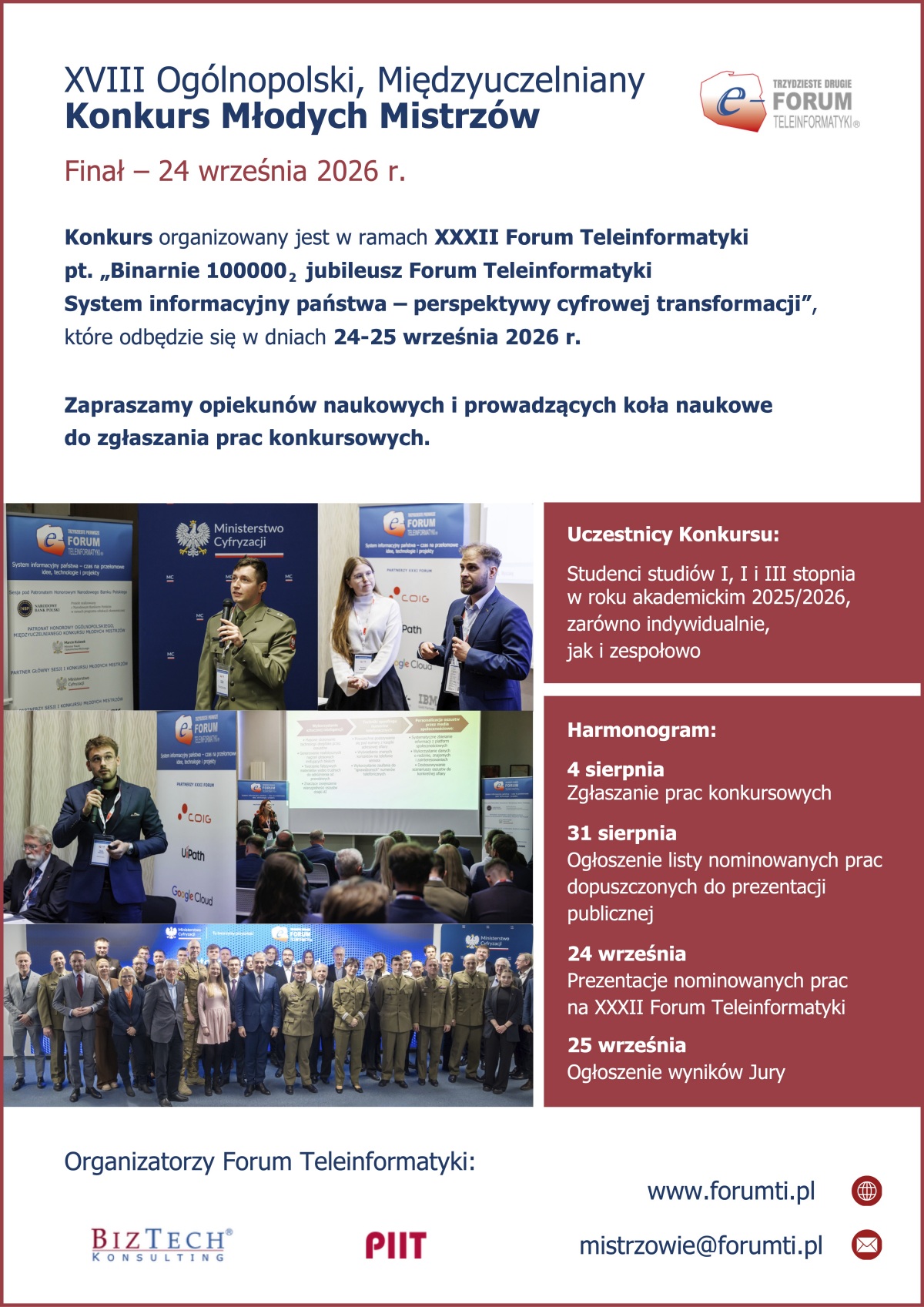 Plakat konkursowy M艂odych Mistrz贸w