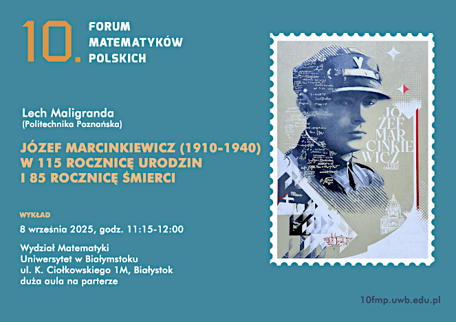 Józef Marcinkiewicz - wykład profesora Lecha Maligrandy