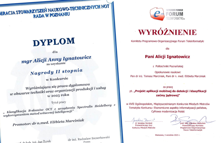 Dyplomy Alicji Ignatowicz