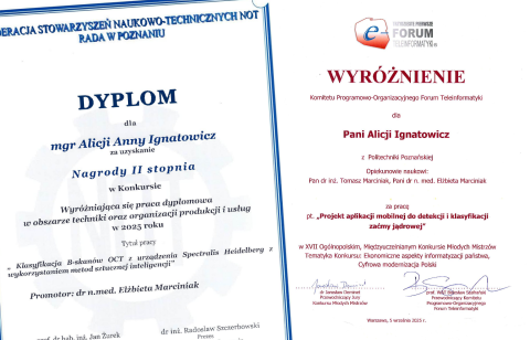 Dyplomy Alicji Ignatowicz